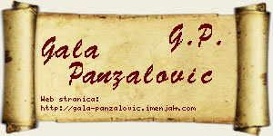Gala Panzalović vizit kartica